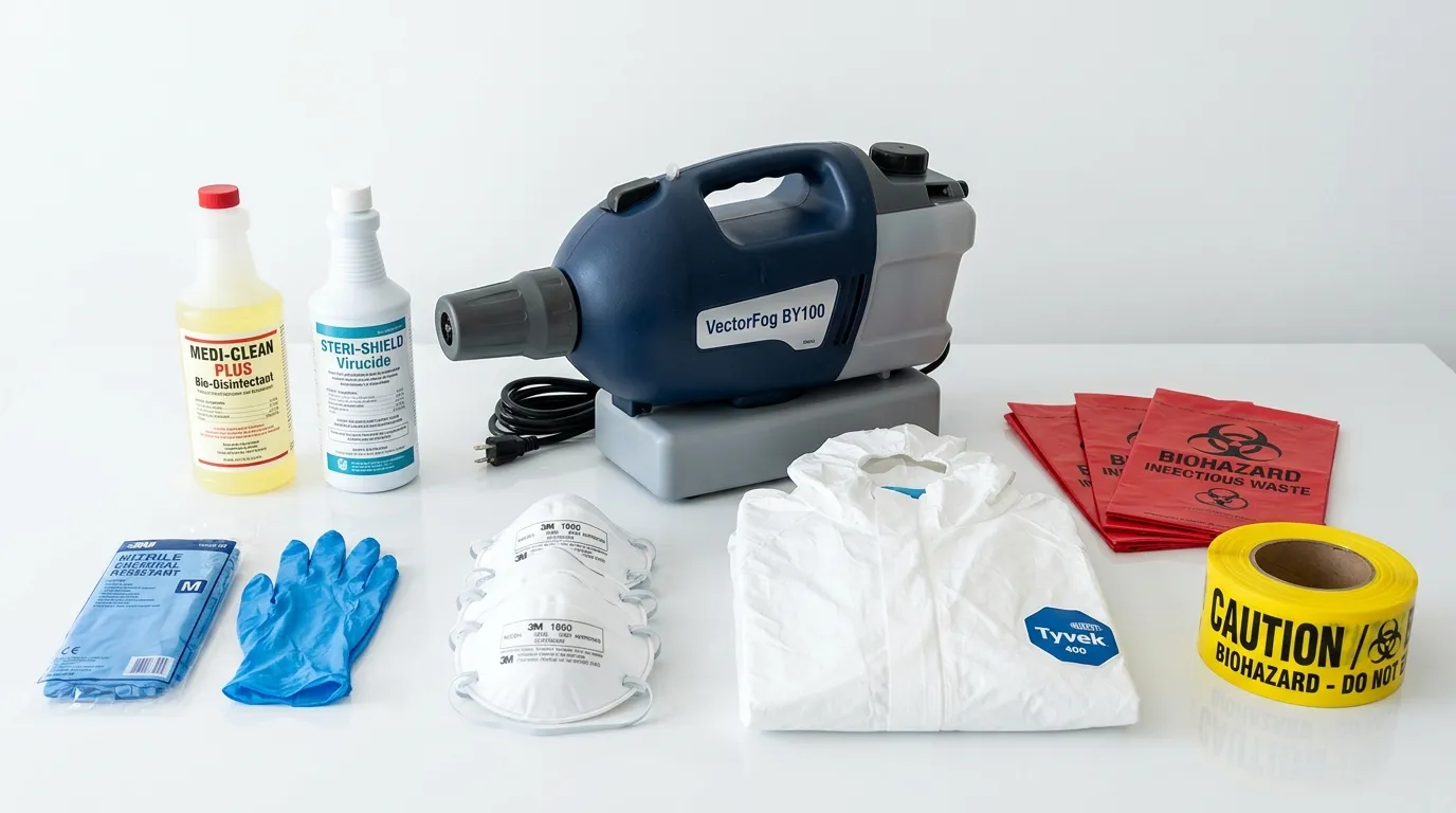 Professional biohazard remediation crew working in Silver Hill