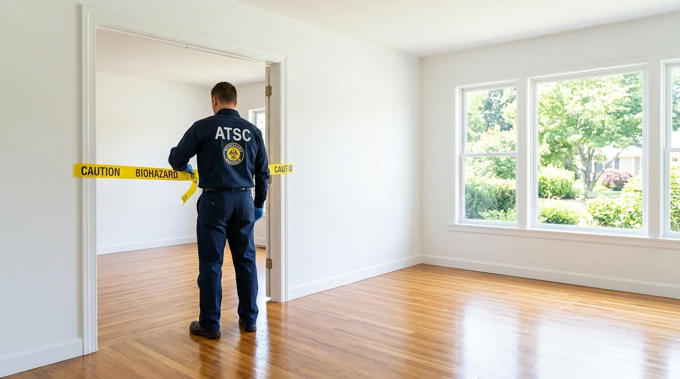 Certified biohazard cleanup crew performing Decomposition Cleanup in Silver Hill